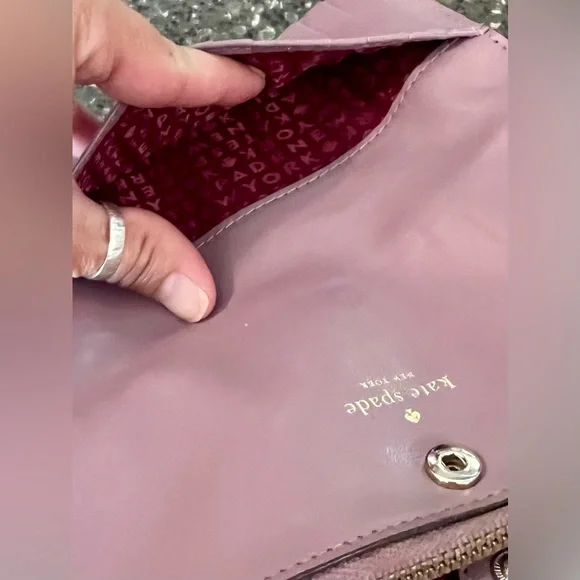 Kate Spade Plum Laurel Way Stacy Large Slim Leather Wallet | Classic | Cute - Picture 9 of 13